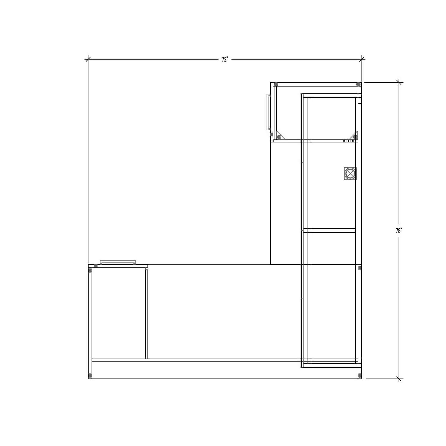 Contemporary office desks layout 2d