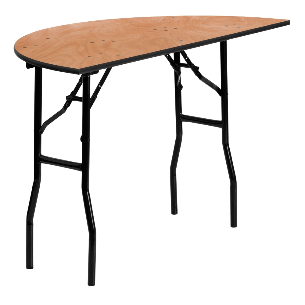 Folding table and chairs half round folding table