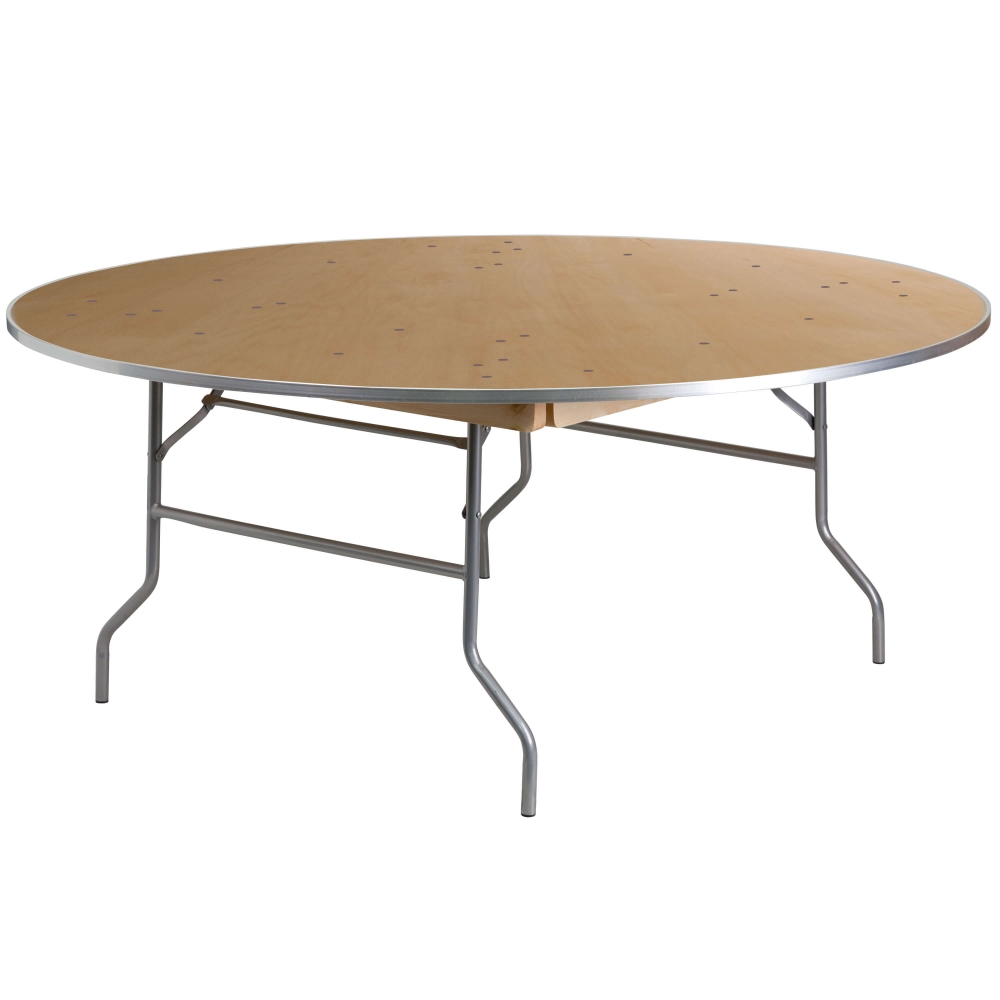 Folding table and chairs round folding banquet table