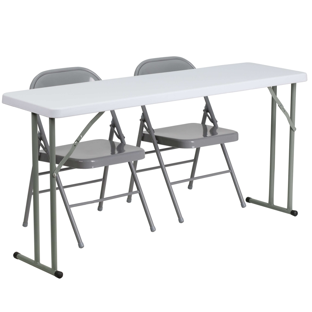 Folding table and chairs training room furniture