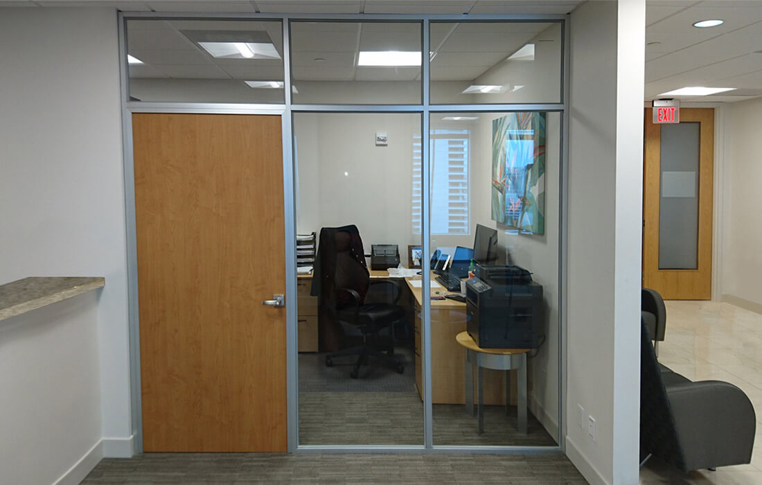 Glass wall systems Glass Wall with Door