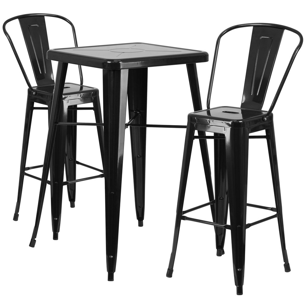 High top table set CUB CH 31330B 2 30GB BK GG FLA