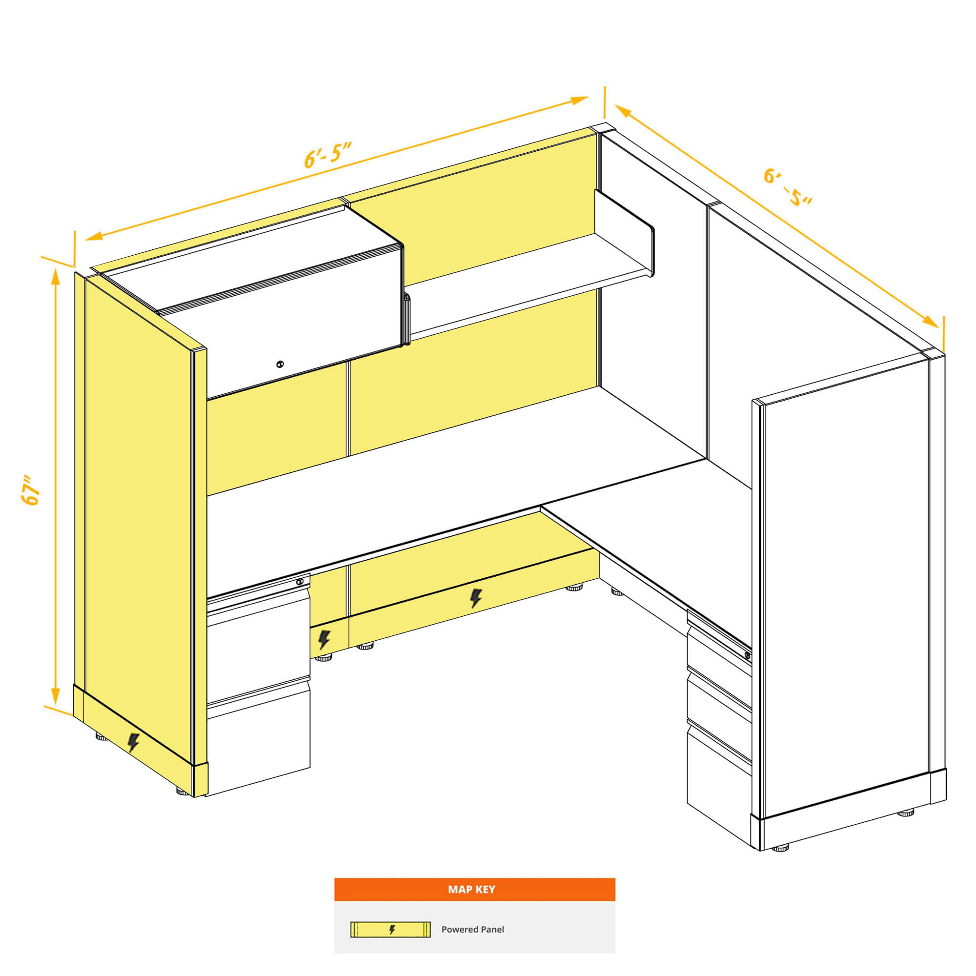 Modular furniture CUB 1 67 P 66 PSO 1