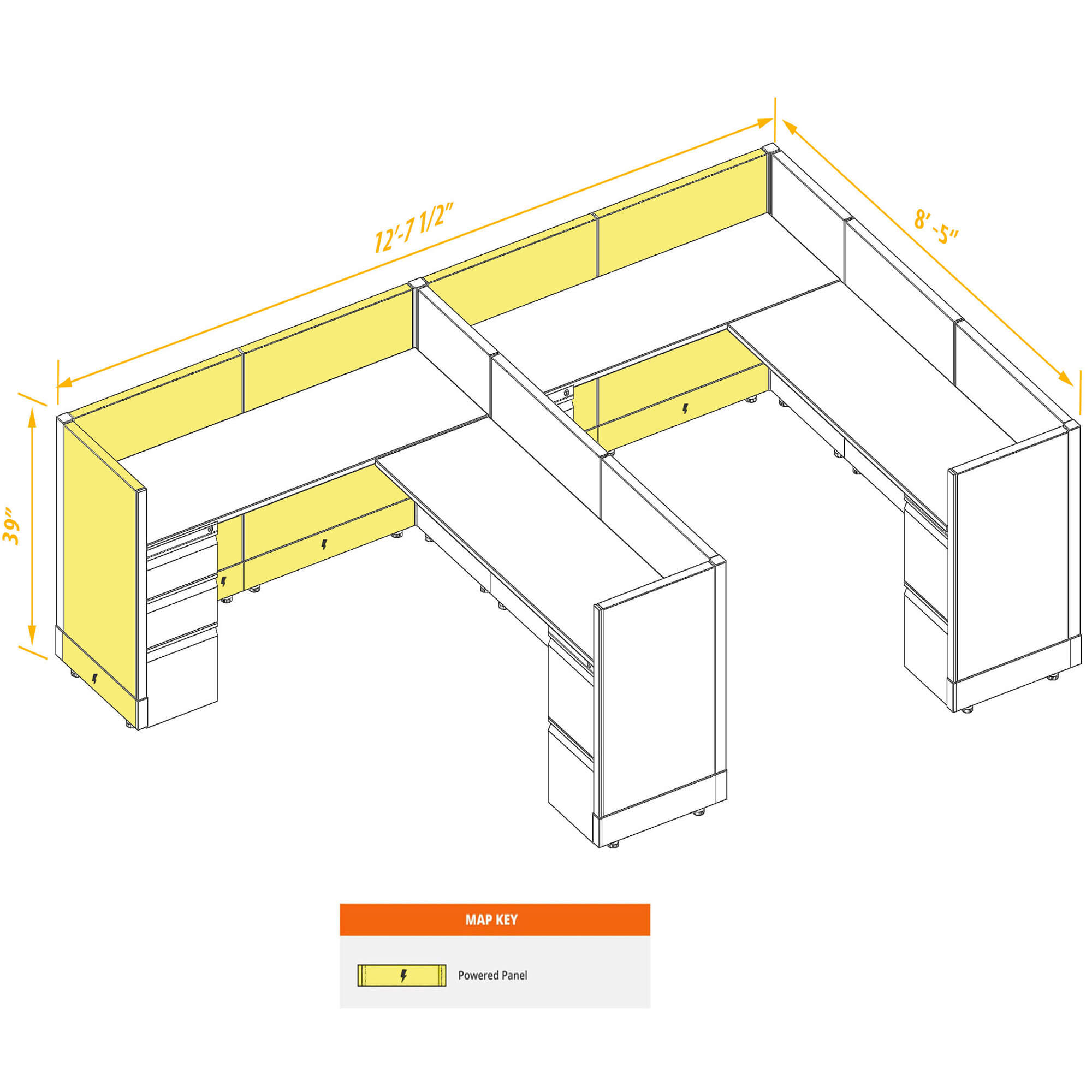 Modular furniture CUB 2 39 P 68 PSO