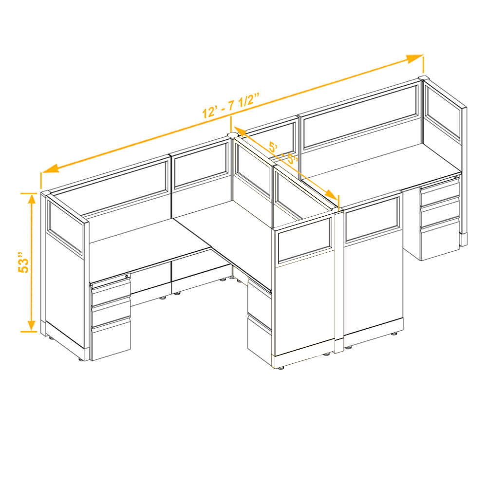 Modular furniture CUB 2a 53 56 G ESP WH PSO