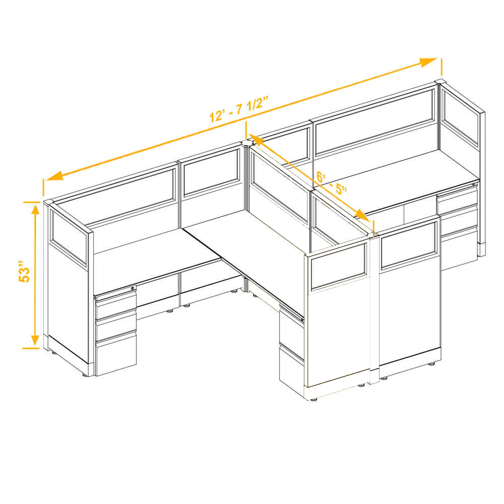 Modular furniture CUB 2a 53 66 G ESP WH PSO