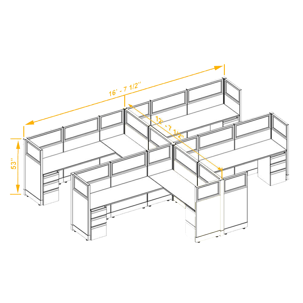 Modular furniture CUB 4 53 68 G ESP WH PSO