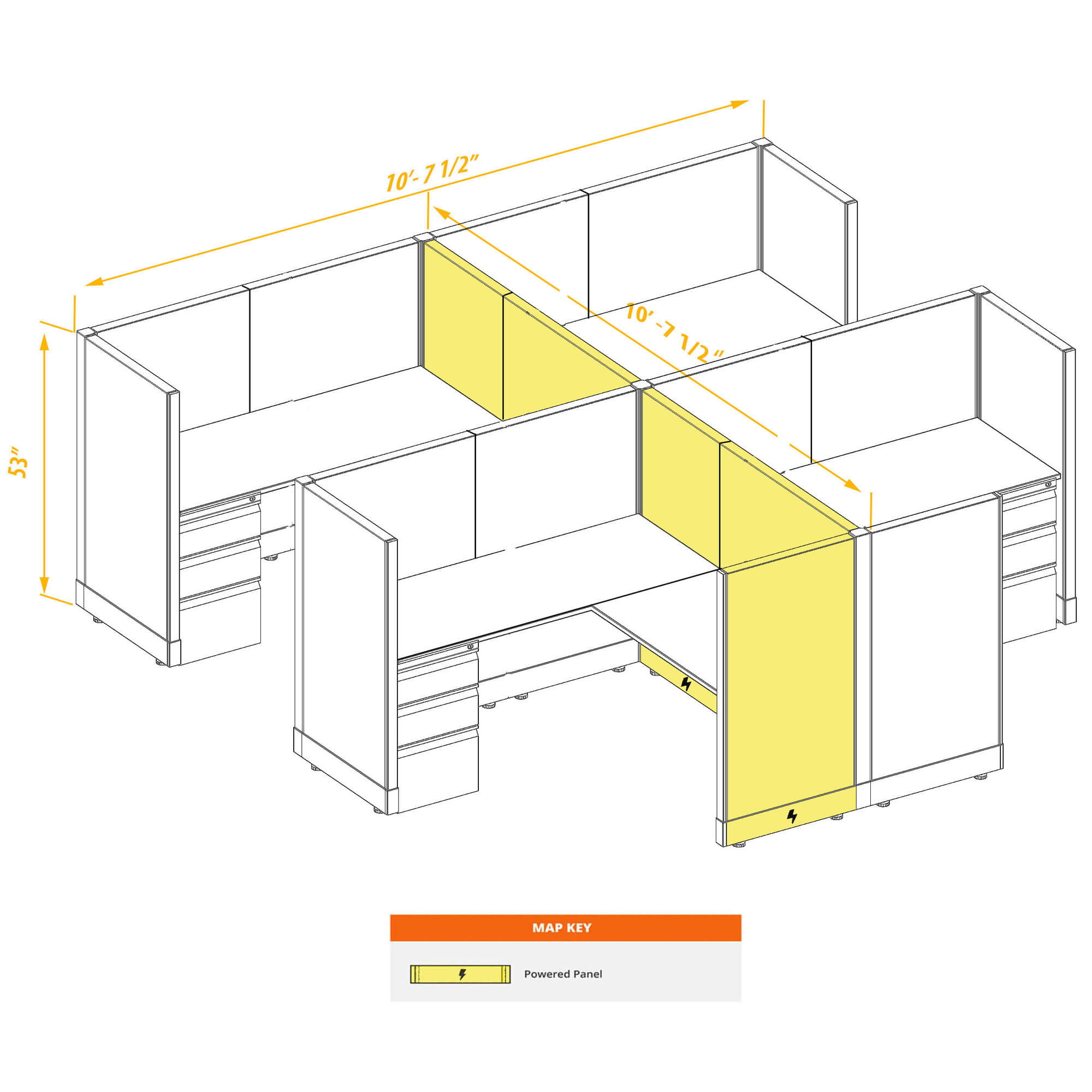 Modular furniture CUB4 53 P 55 PSO