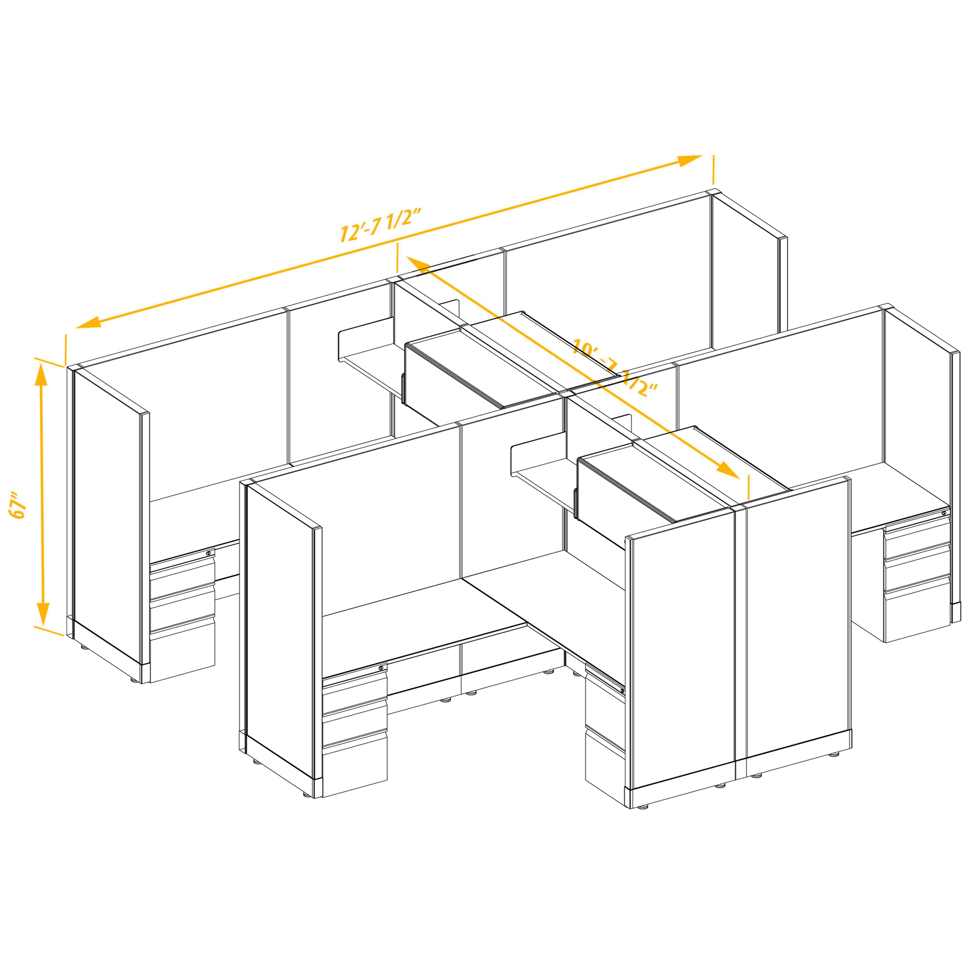 Office workstations CUB 4 67 56 PSO 1