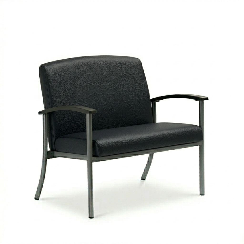 Extra wide chair low back black