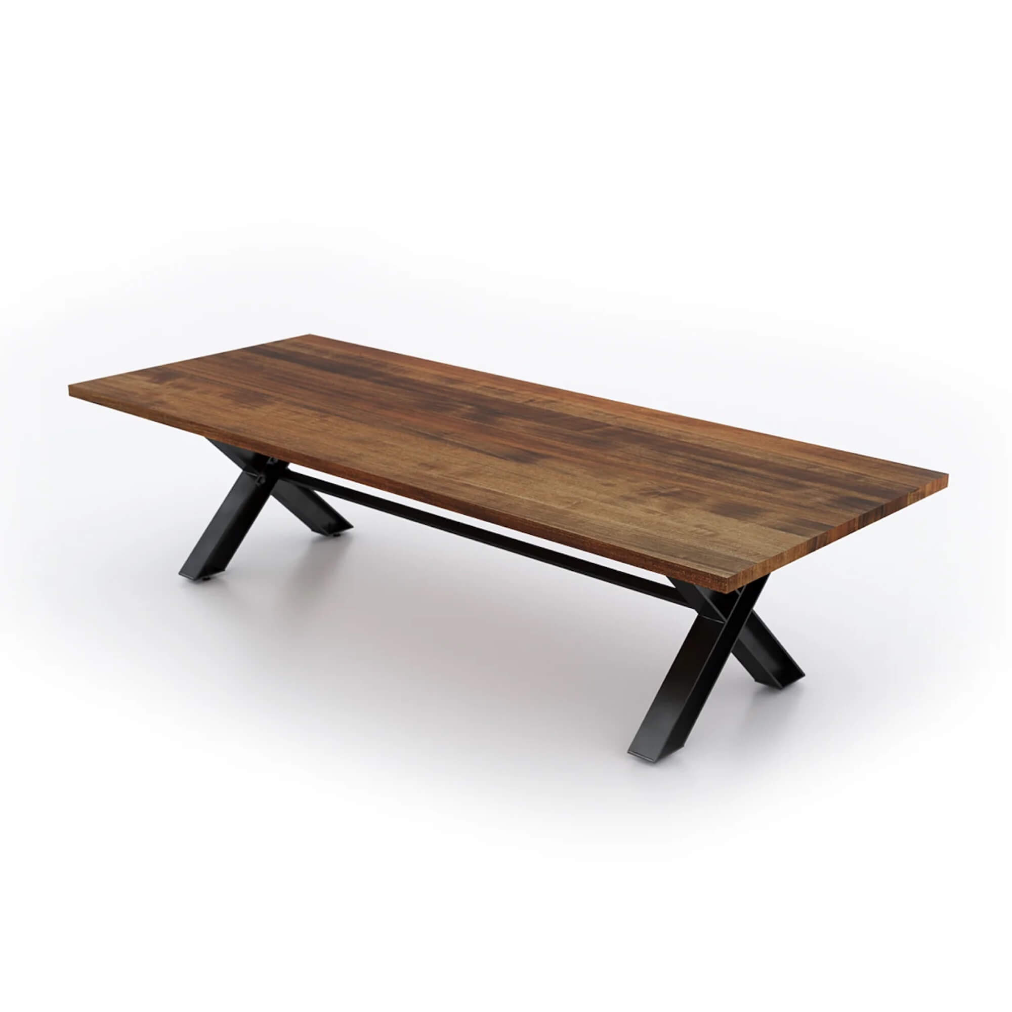 Conference room tables conference room id6 industrial conference table angle view chestnut 0 1