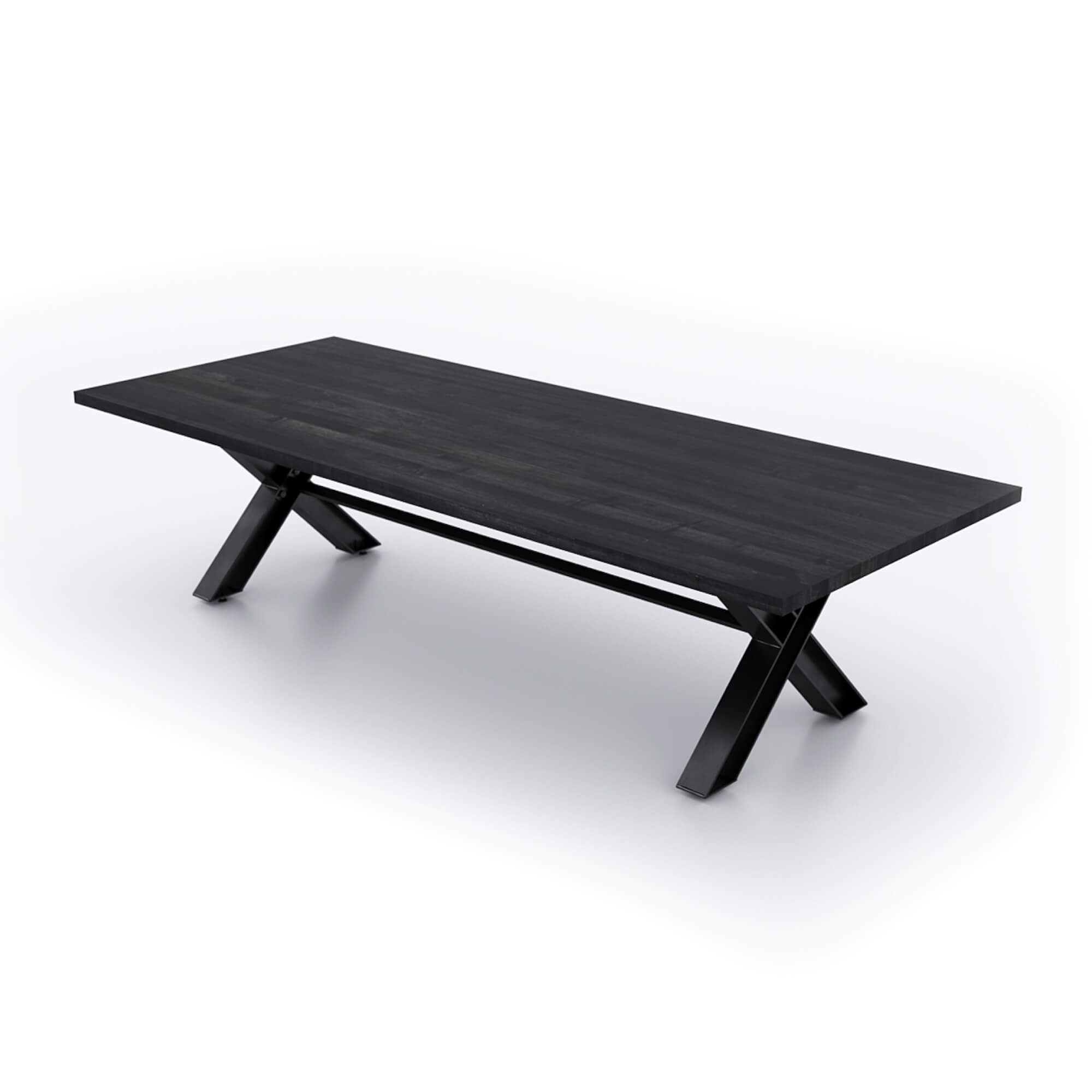 Conference room tables conference room id6 industrial conference table angle view ebony 1 2