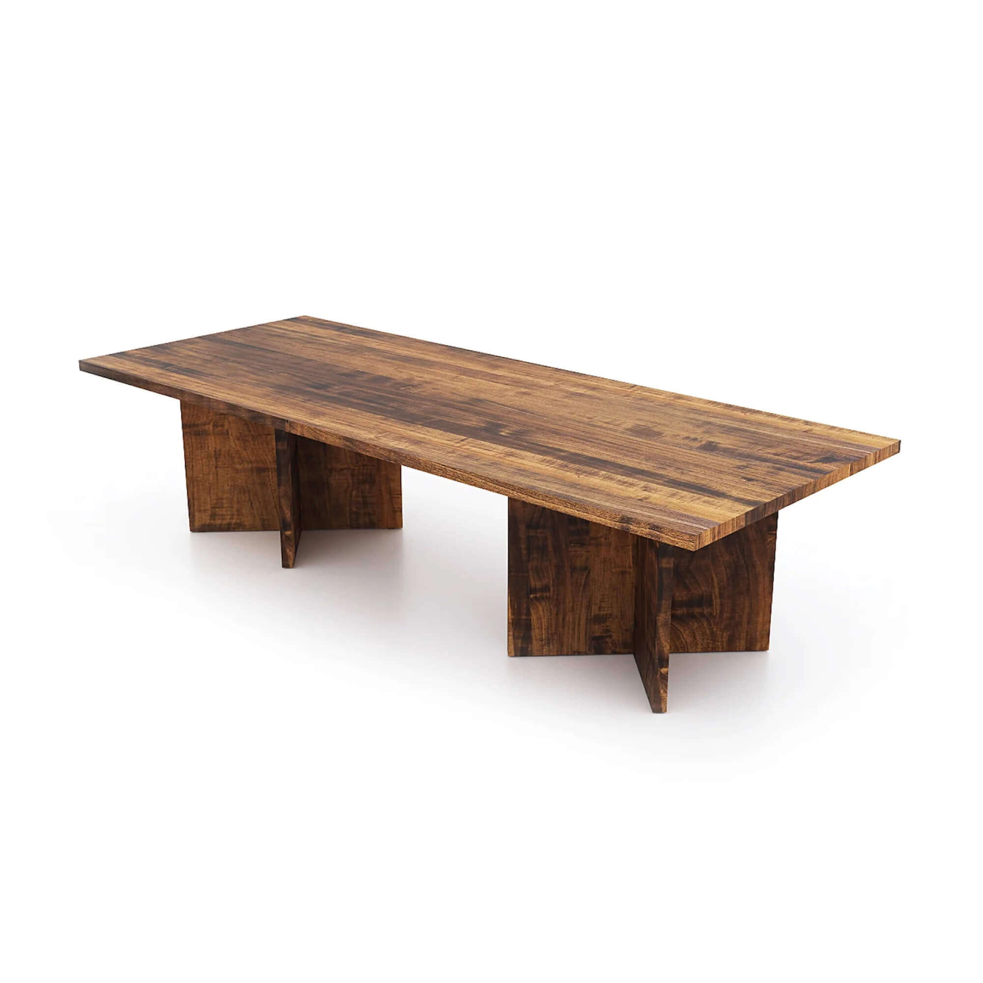 Conference room tables conference table id5 industrial conference table angle view medium walnut