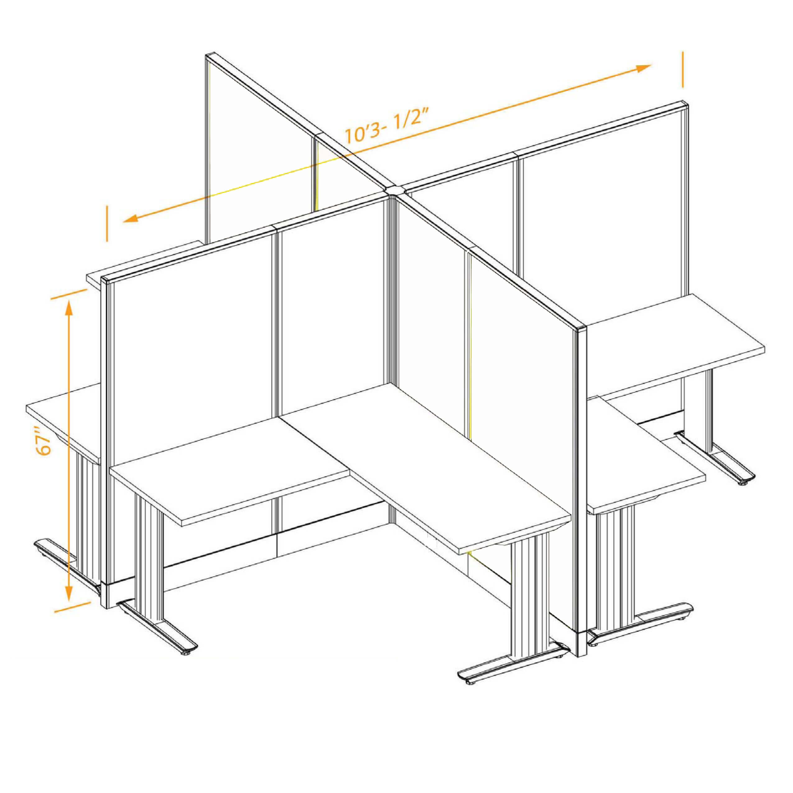 X cluster workstation non powered dimensions