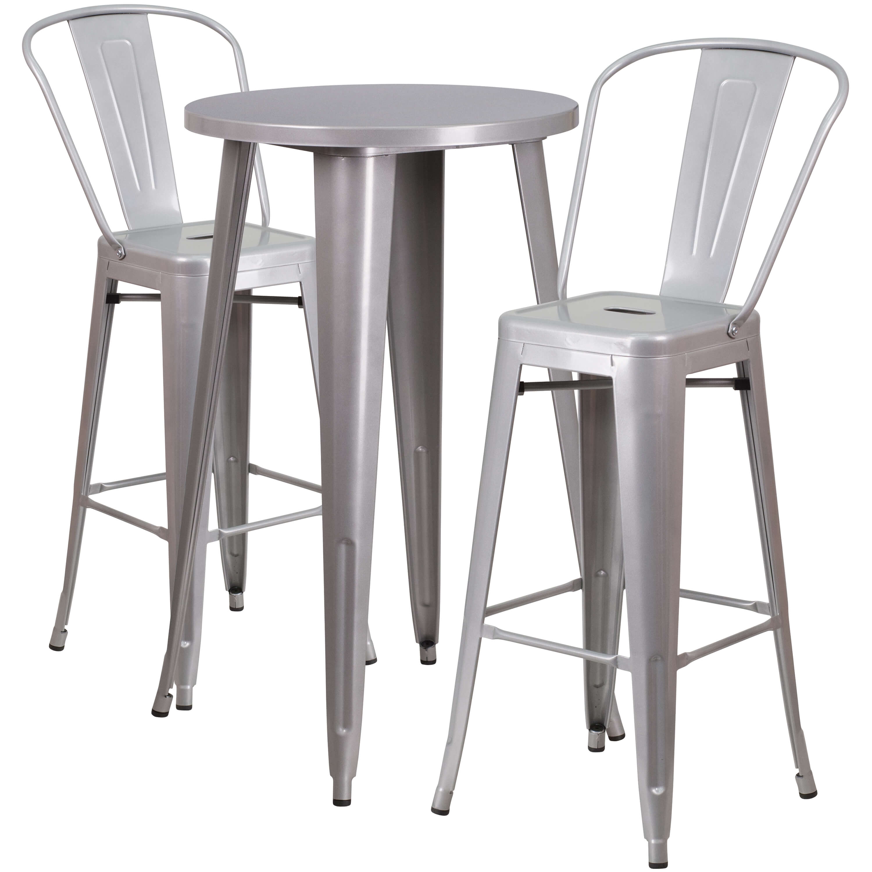 High top table set CUB CH 51080BH 2 30CAFE SIL GG FLA