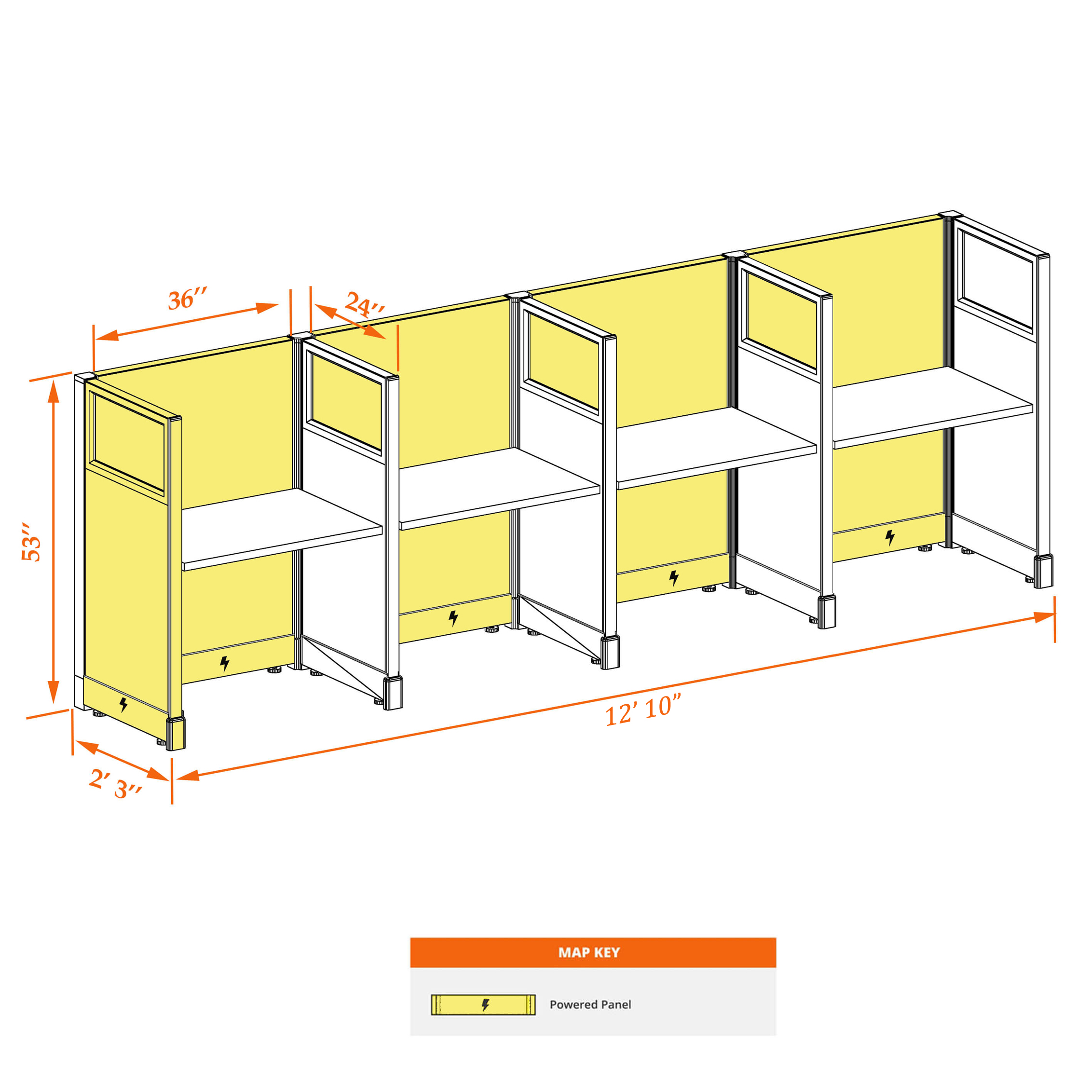 Cubicle workstations 53HGP 23 4PI 1