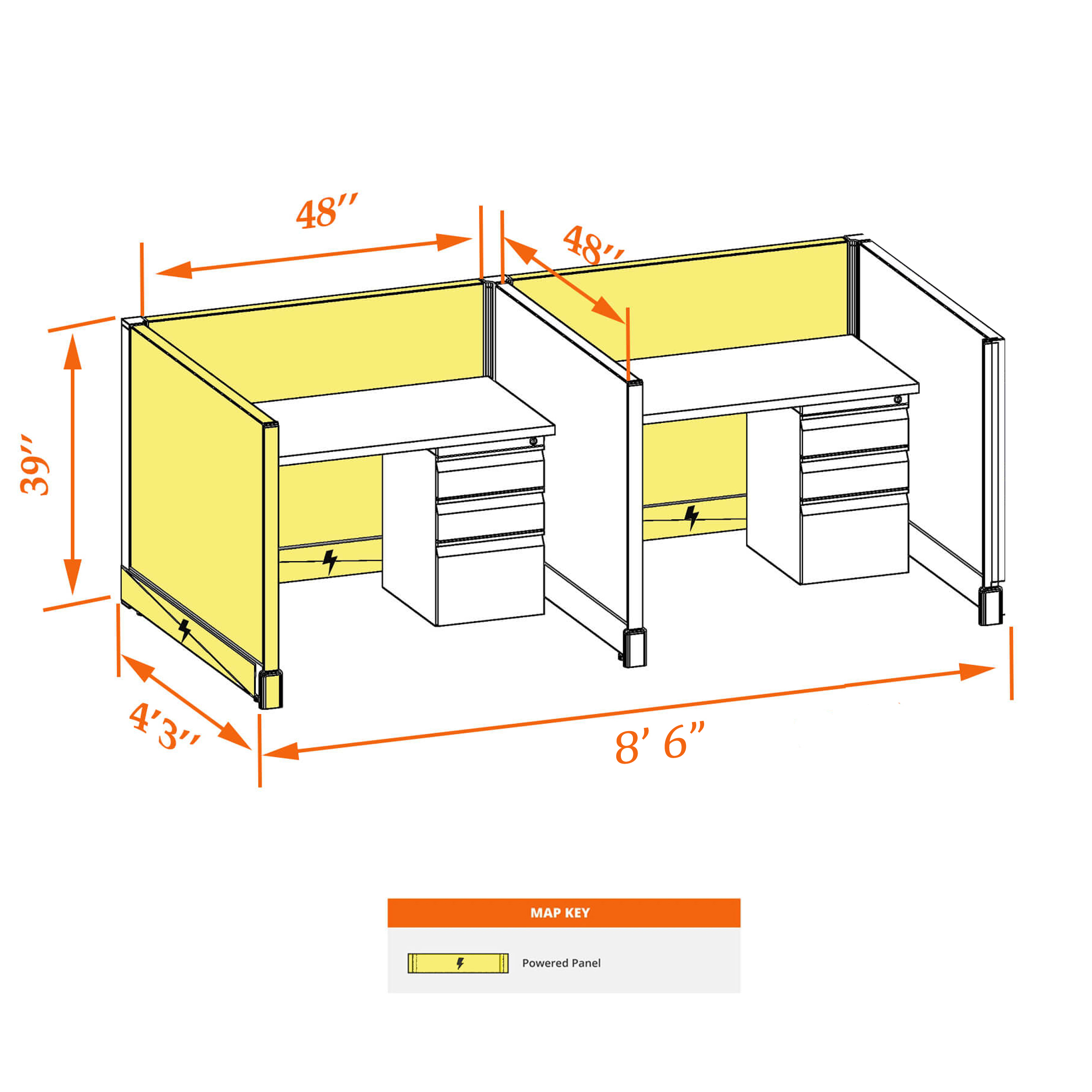 Small cubicles 39HP 44 2PI