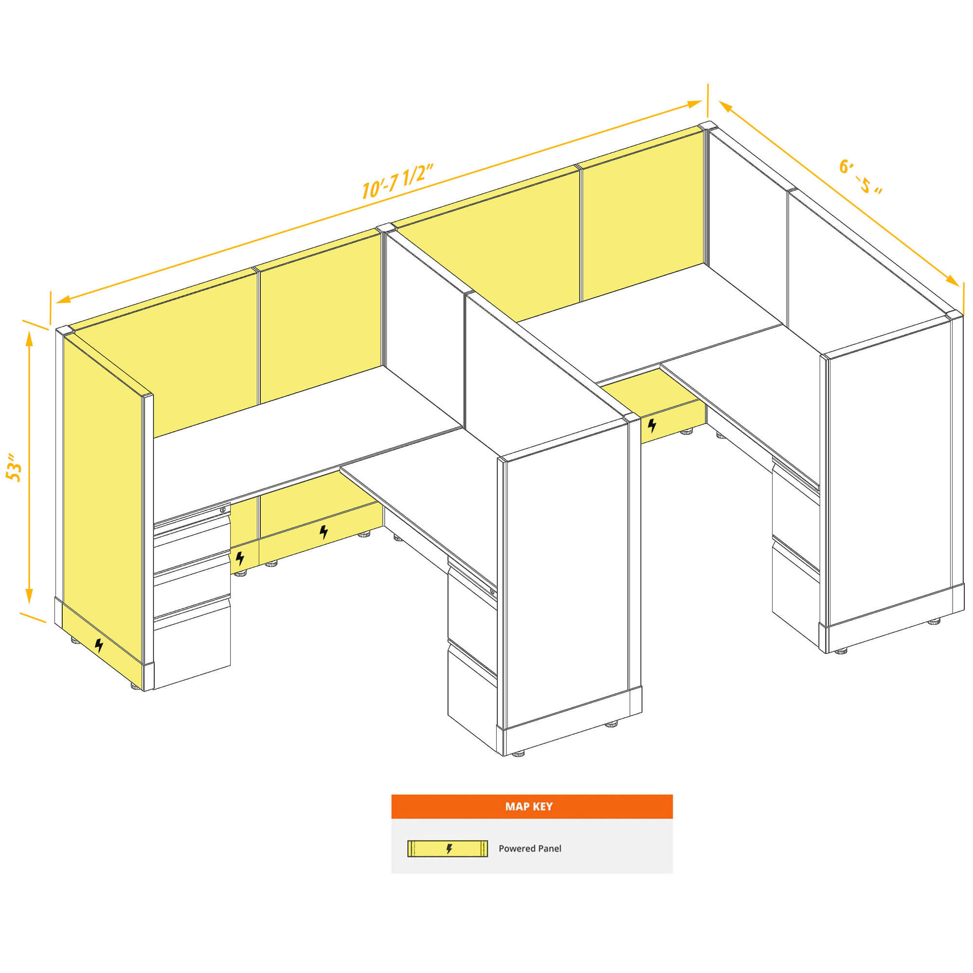 Modular furniture CUB 2 53 P 56 PSO