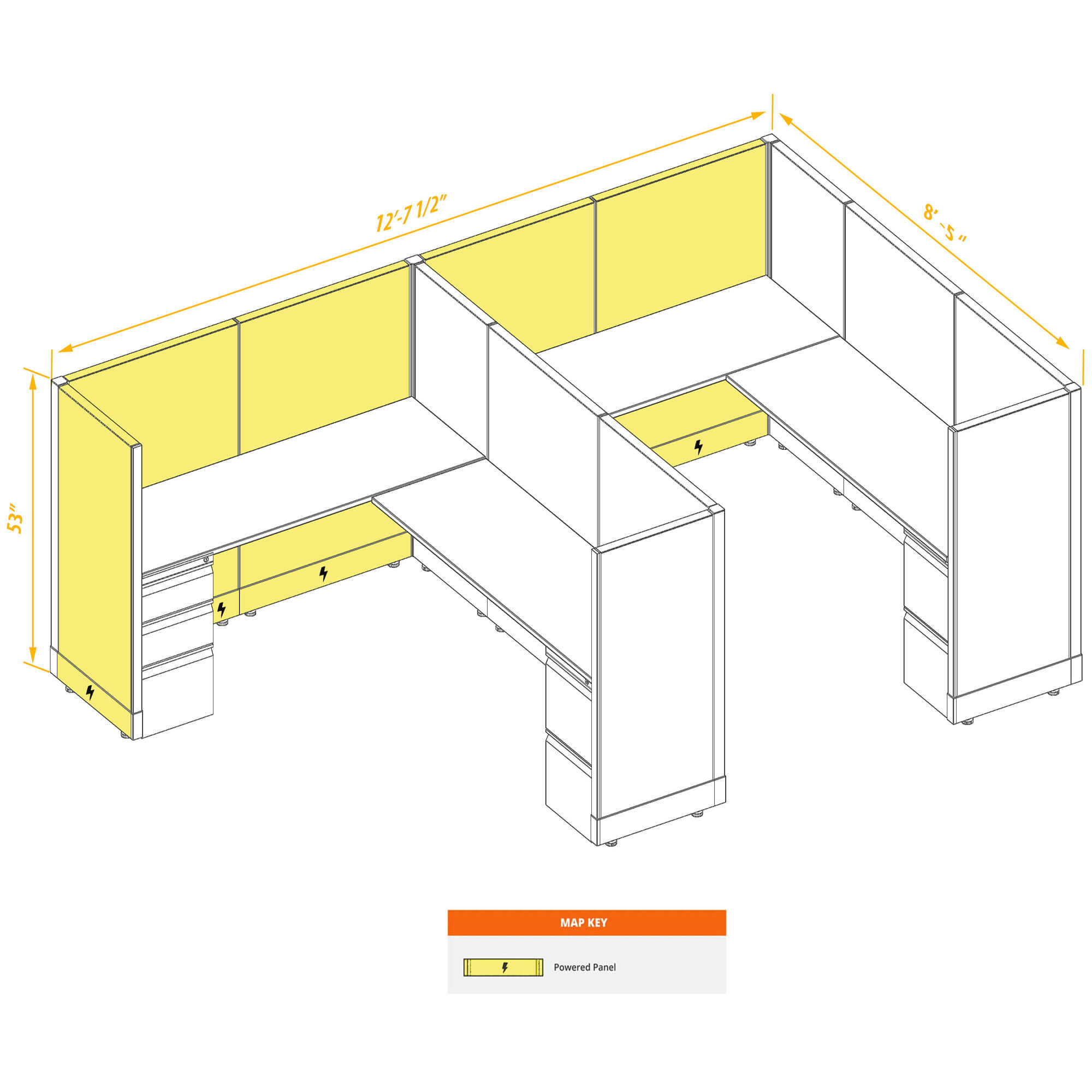 Modular furniture CUB 2 53 P 68 PSO