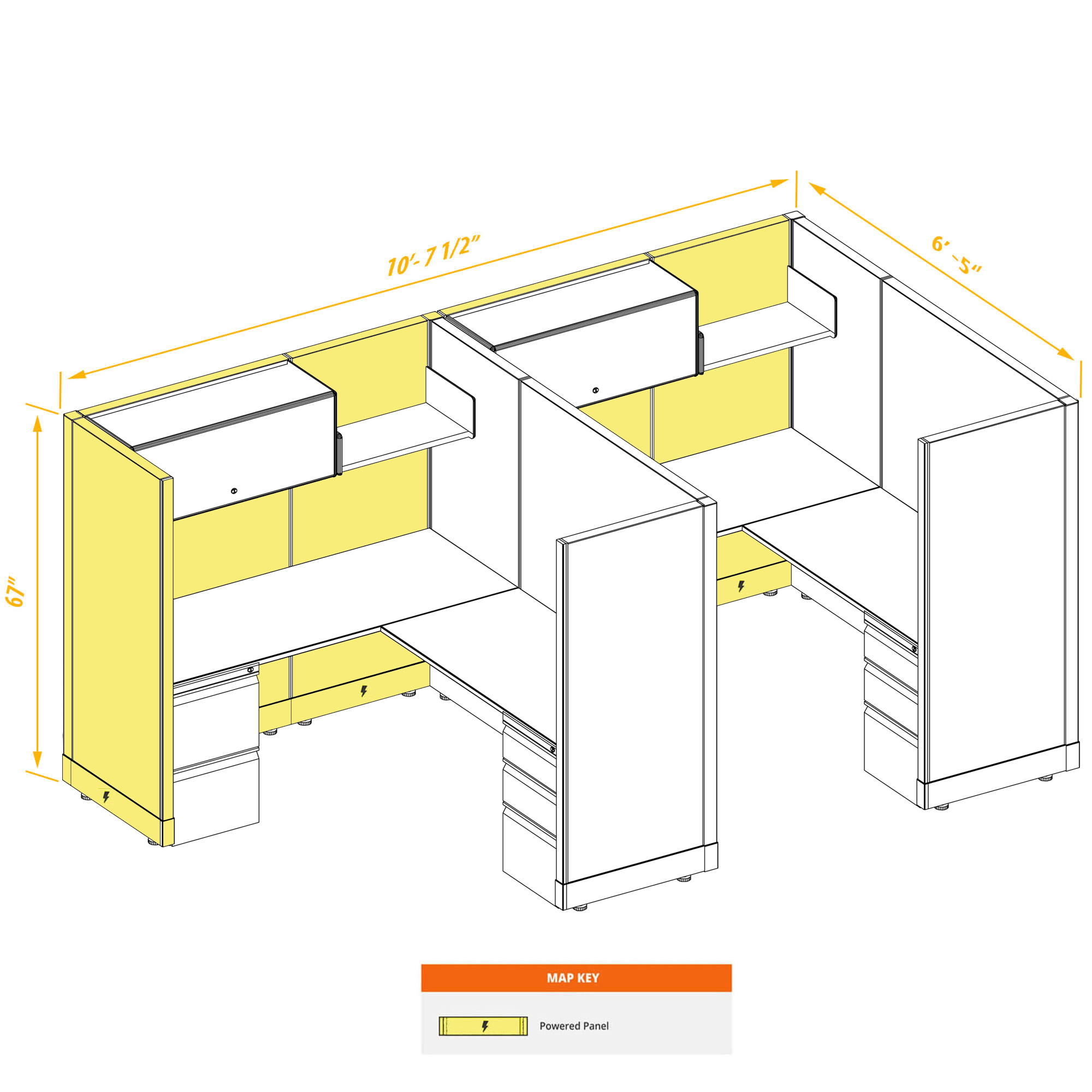 Modular furniture CUB 2 67 P 56 PSO 1