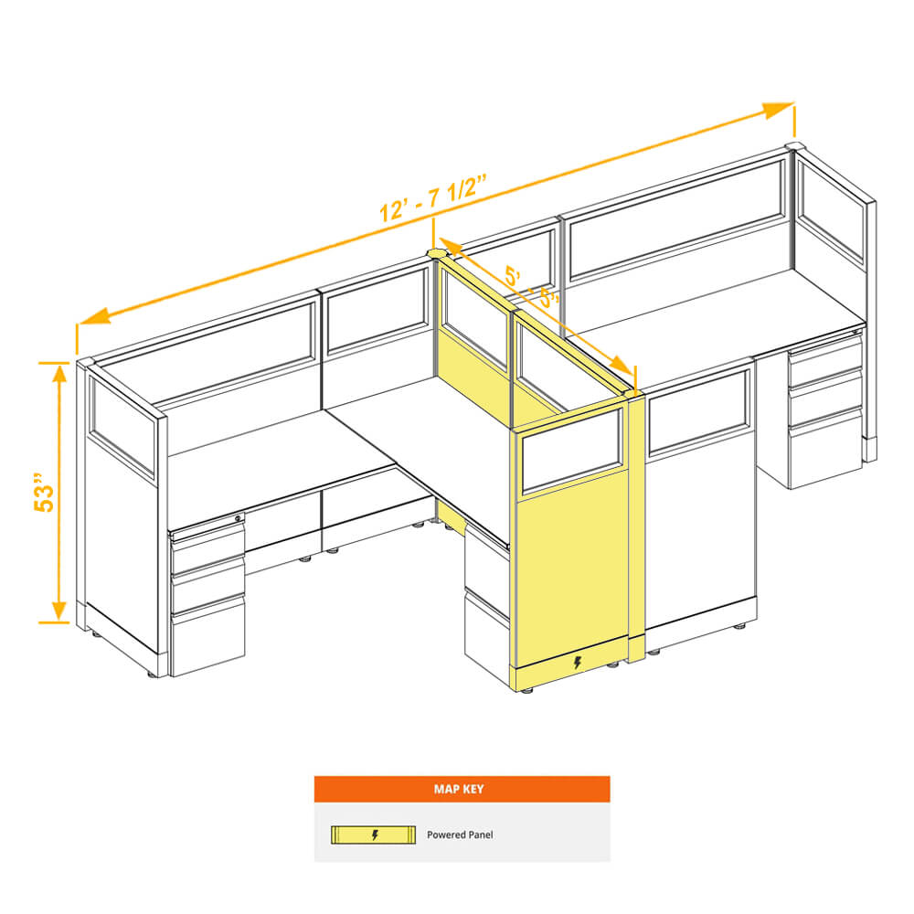 Modular furniture CUB 2a 53 P 56 G ESP WH PSO