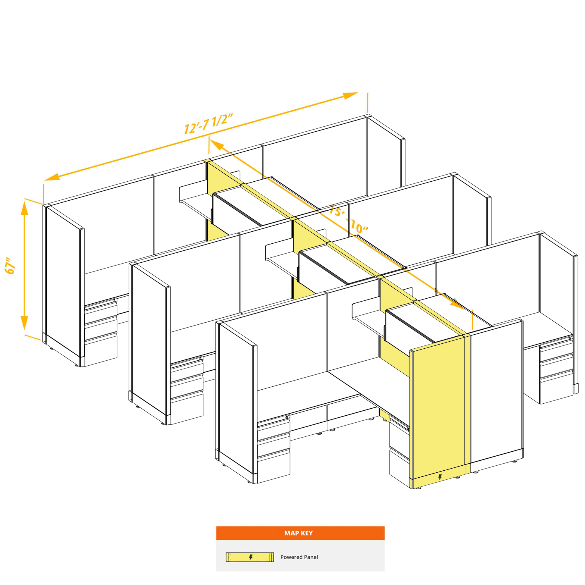 Modular furniture CUB 6 67 P 56 PSO 1