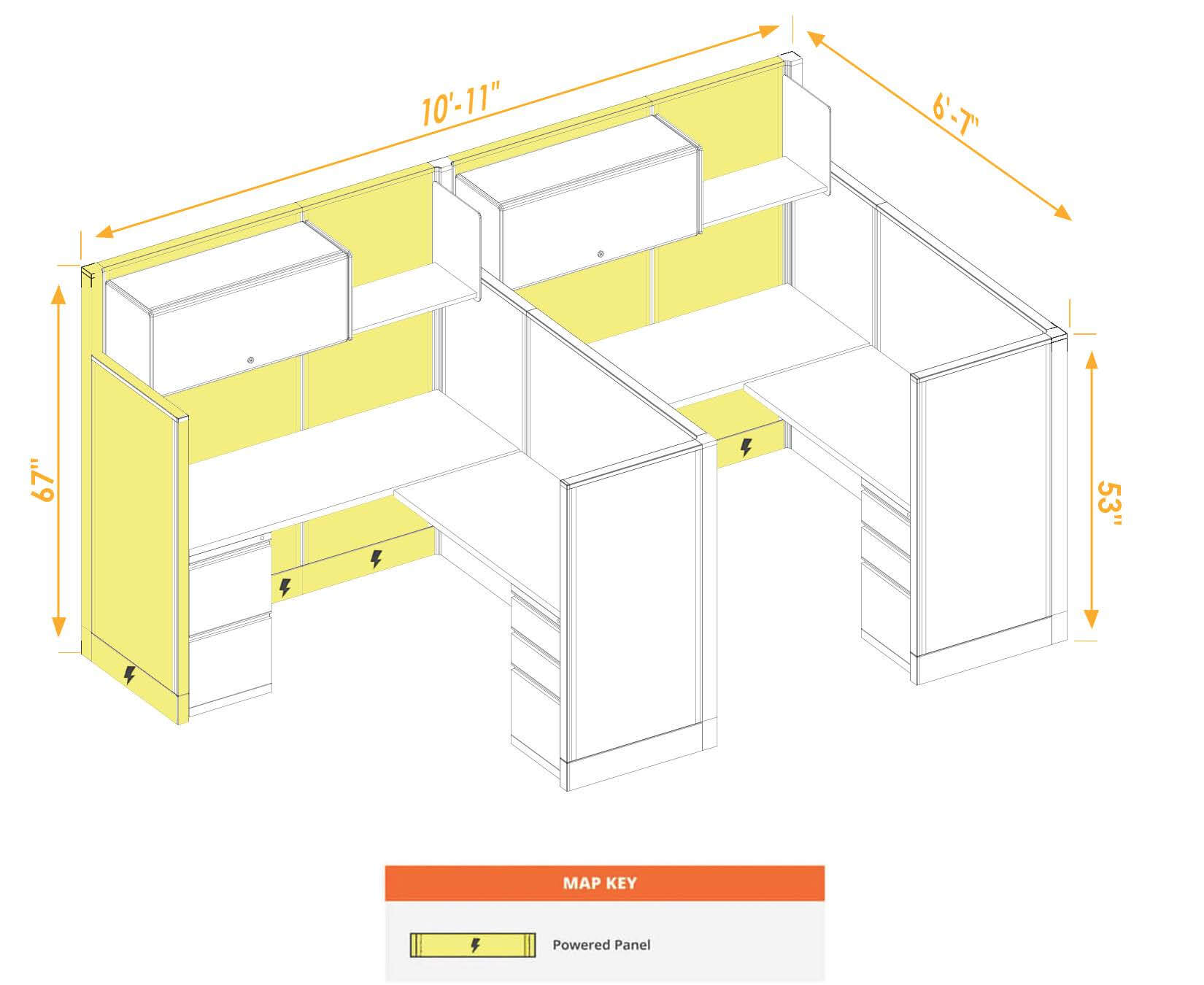 Modular furniture CUB 2 53 67 P 56 PSO2