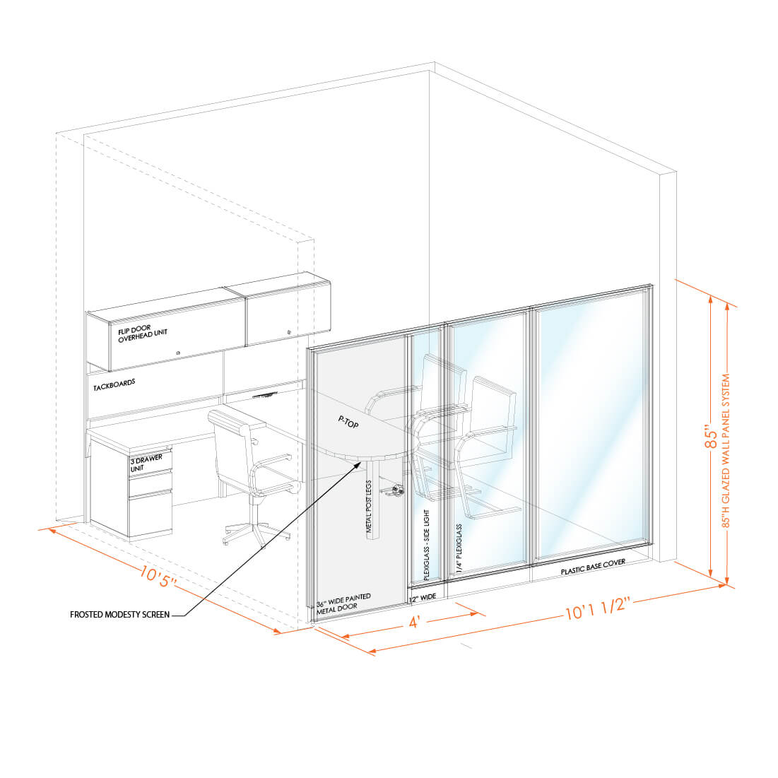 MOW SF I7 WT 10X10X85H