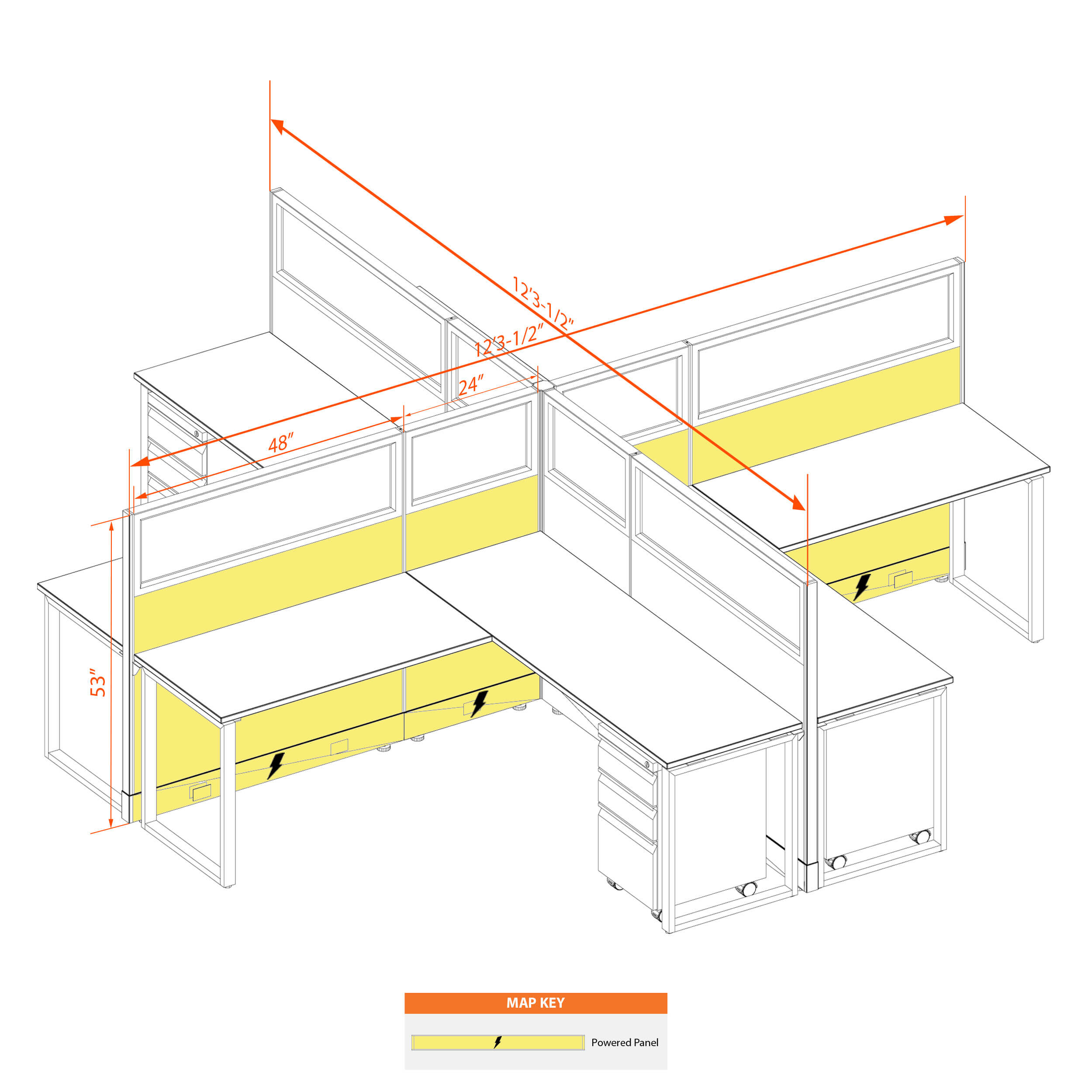 Office benching systems 66 53gp x