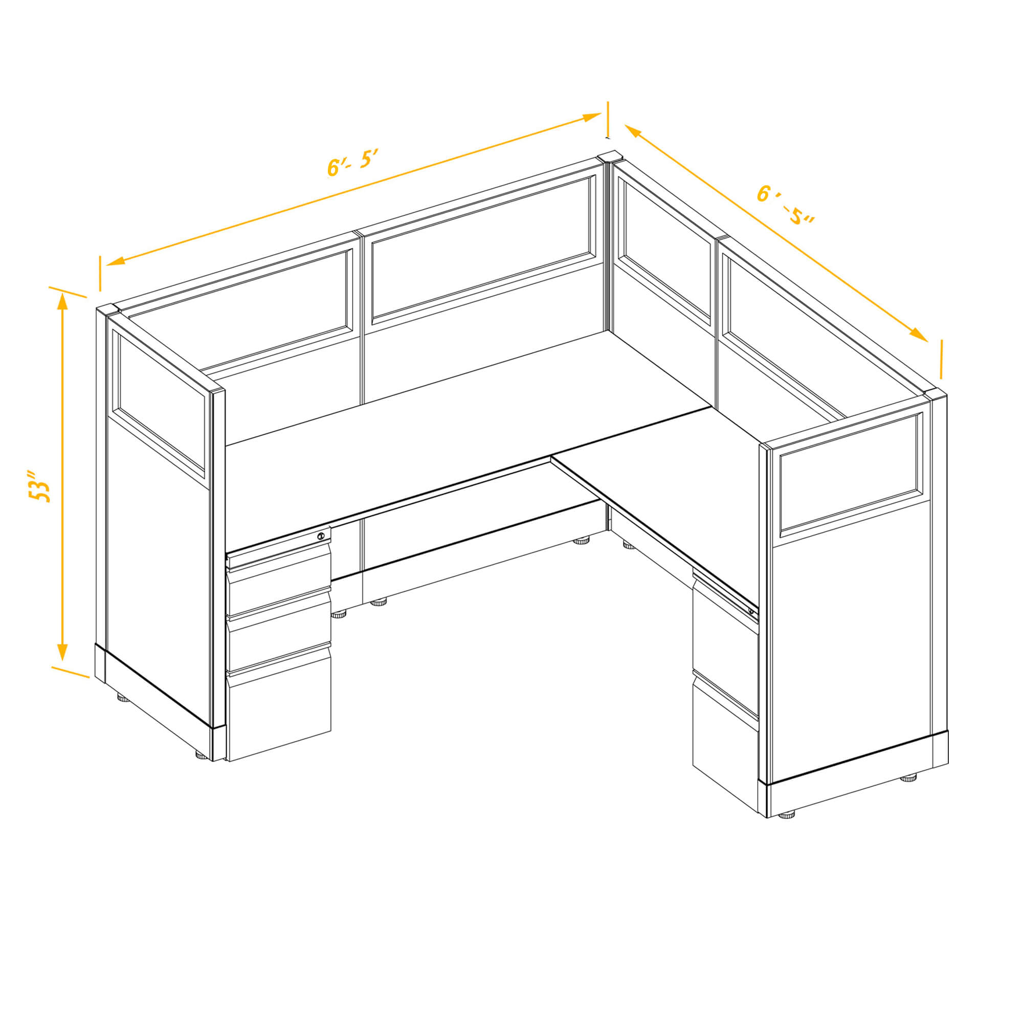 Office workstations CUB 1 53 66 G A PSO