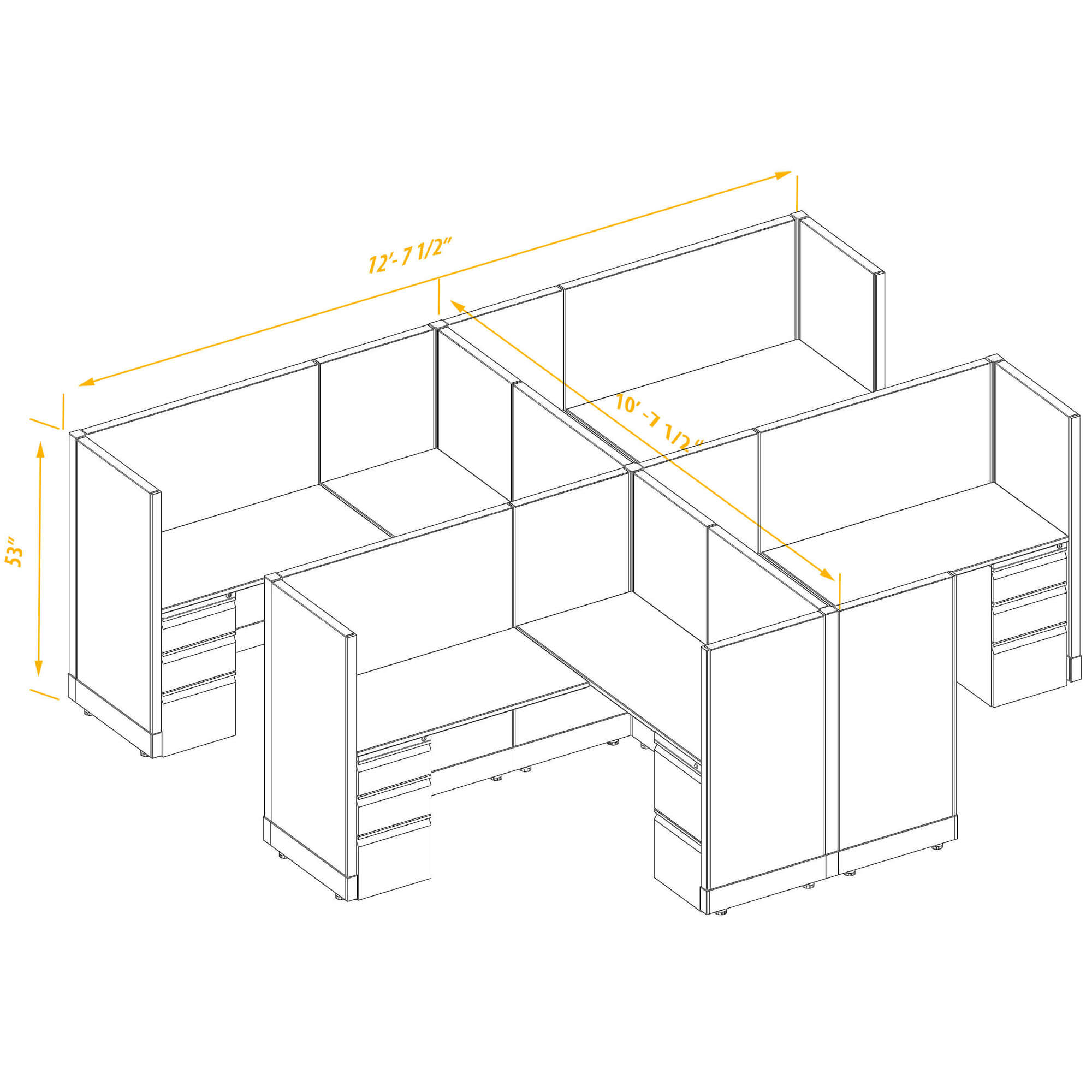 Office workstations CUB 4 53 56 PSO