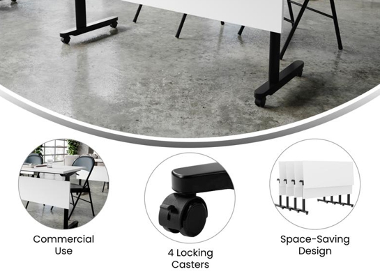 Training table with t leg 5x2 white black 17 Training table with t leg 5x2 white black 17