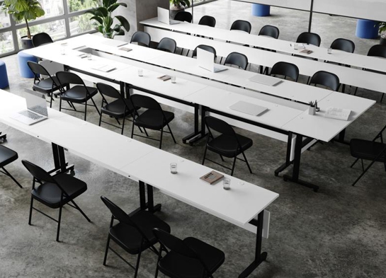 Training table with t leg 5x2 white black 3 Training table with t leg 5x2 white black 3