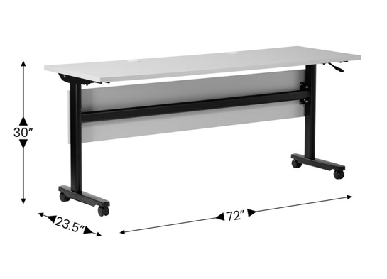 Training table with t leg 6x2 gray black 6 Training table with t leg 6x2 gray black 6