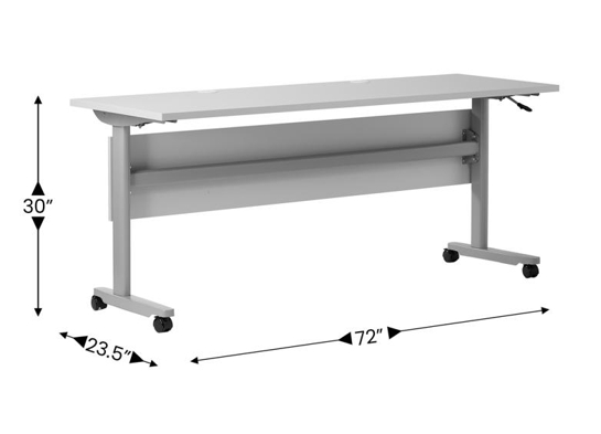 Training table with t leg 6x2 gray gray 6 Training table with t leg 6x2 gray gray 6