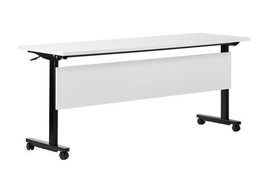 Training table with t leg 6x2 white black 4 Training table with t leg 6x2 white black 4
