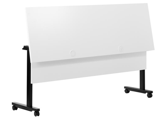Training table with t leg 6x2 white black 7 Training table with t leg 6x2 white black 7