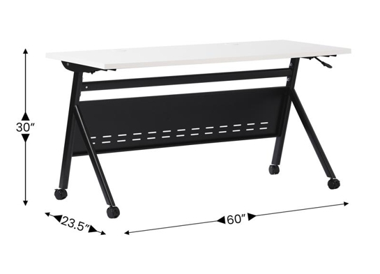 Training table with x leg 5x2 white black 6 Training table with x leg 5x2 white black 6