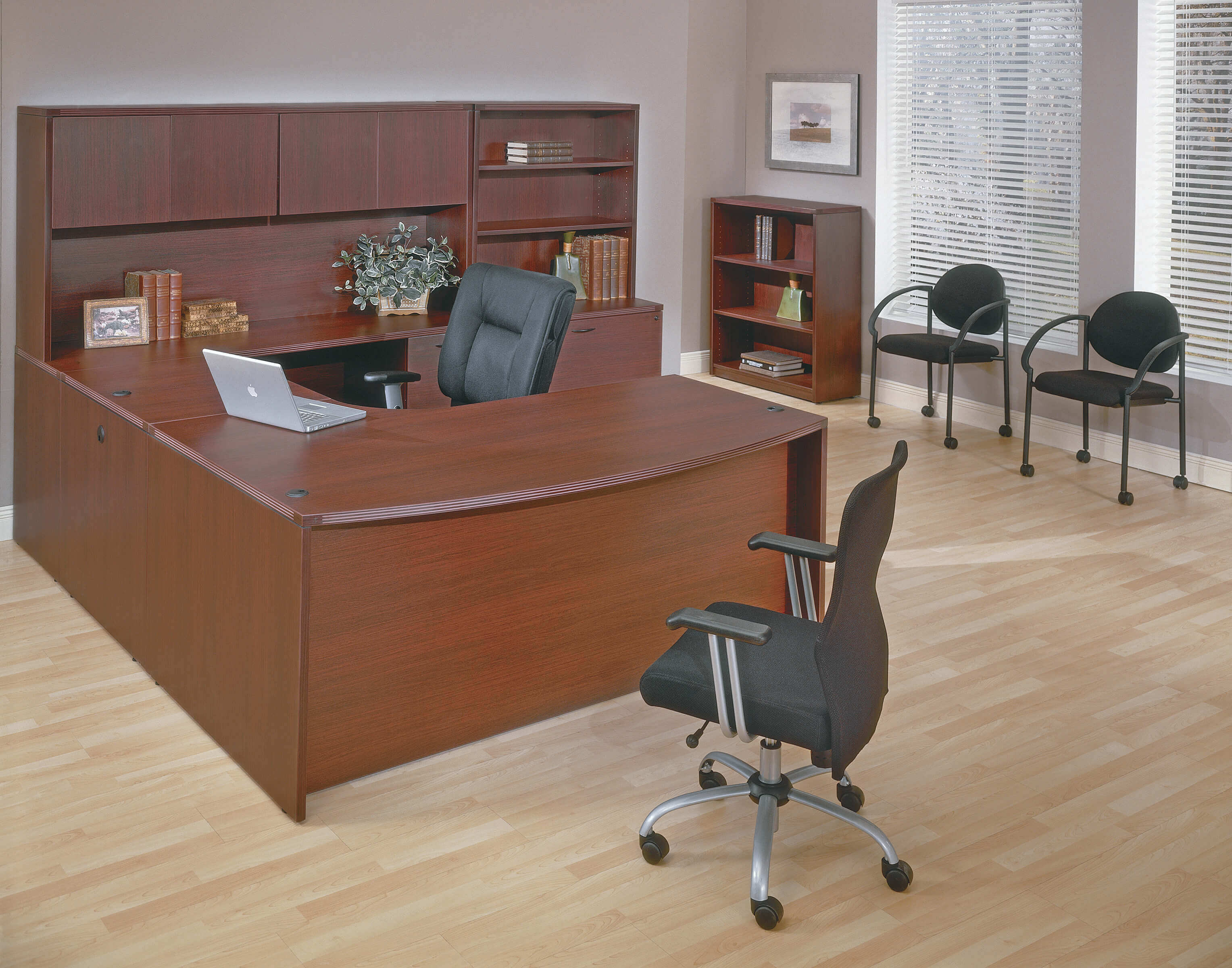 U shaped desk u shaped deks with hutch modern u shaped with hutch cherry space view