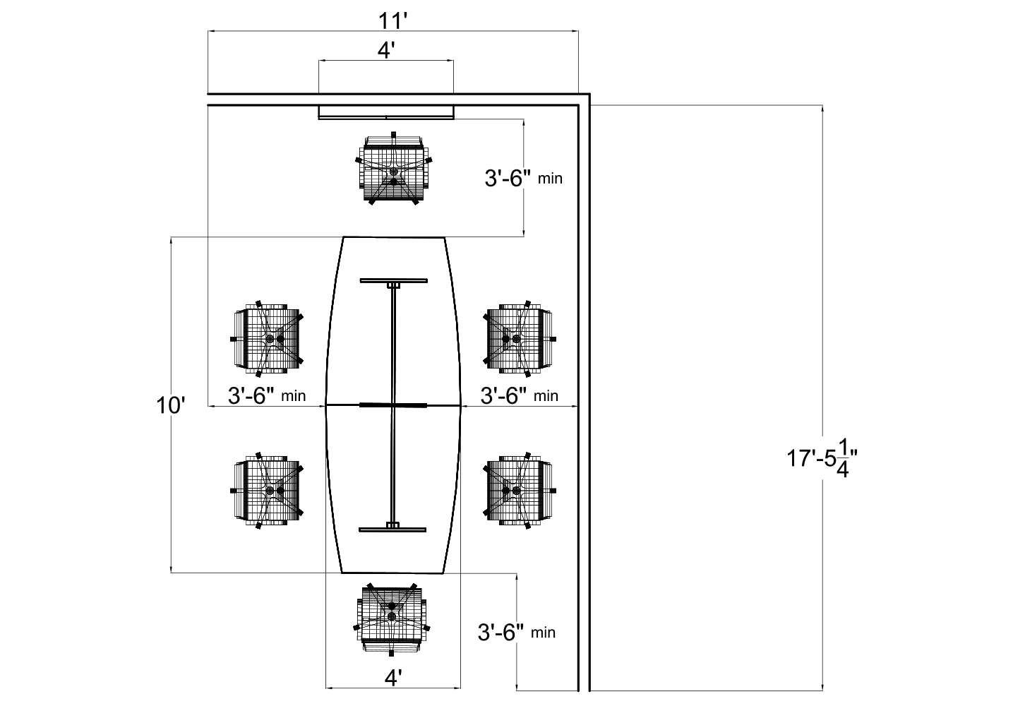 Meeting Room Furniture from Compel - 2D plan